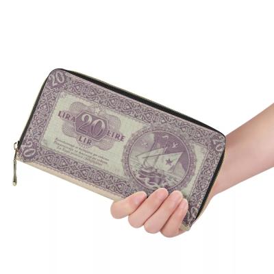 China 2021 New Design Famous Designer Unisex Wallet Waterproof, Global Currency Printing Long Wallet, Amazon Hot Sale for sale