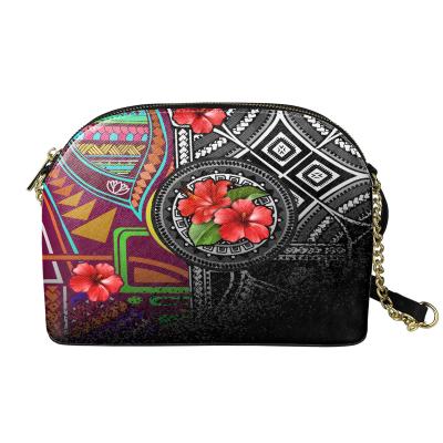 China Large Capacity Customized Polynesian Waterproof Anti-theft Jelly Handbag Shell Handbag Ladies Fashion Trend Printing Style Small Group for sale