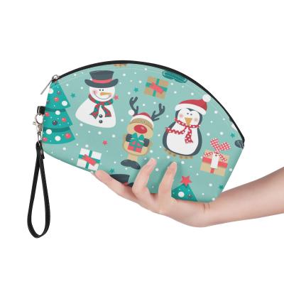 China Christmas factory fashion snowman brothers doll custom logo female cosmetic bag suitable for storing makeup comb mobile phone in stock for sale