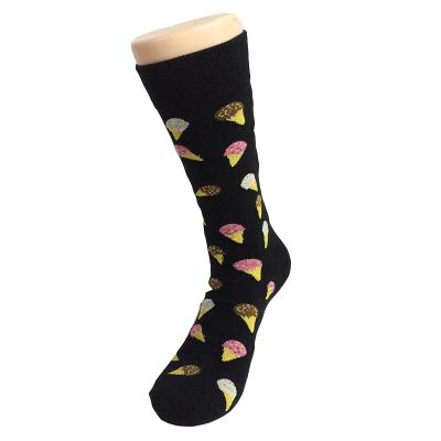 China Custom Funny Antibacterial Antibacterial Style Men's Black Bamboo Ice Fiber Socks for sale