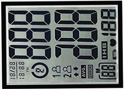 China Pantalla monocromática del segmento del gráfico del TN del carácter del LCD del reloj transmisivo negativo de la exhibición 6 en venta