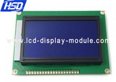 China Color gráfico de la exhibición del módulo del LCD de los puntos monocromáticos del panel LCD 128*64 STN-Azul en venta