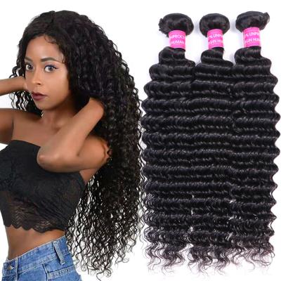 China Best Quality Rose Curl Weave Human Virgin Hair Archilan Wave Deep Wave Hair Bundles With Closure for sale