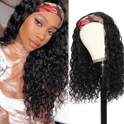 China Body Wave Coily Loosen Deepwave New Afro Brazilian Curly Silk Straight Real Afri Silk Curly Virgin Bodywave Glueless Hair Headband Wig for sale