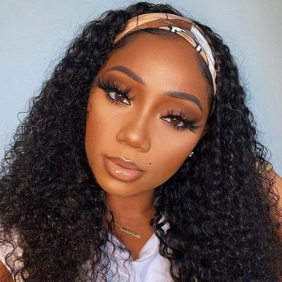 China Body Wave Hair Headband Scarf Wig Glueless Hair For African American Women Beginner Friendly Affordable Headband Wig for sale