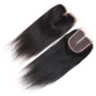 China Cheap Virgin Brazilian Straight Hair Lace Closure Silky Straight Full Wave Cuticle For Black Women for sale