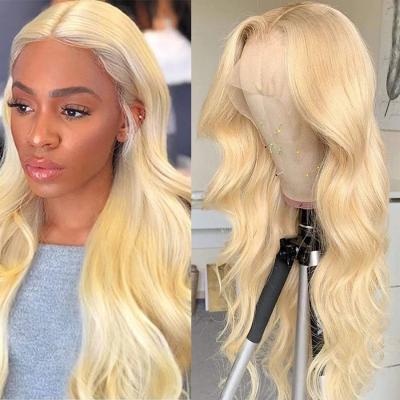 China Hd Blonde 613 Full Body Wave 360 ​​Lace Frontal Closure Transparent Wig, Colored Women Mink Brazilian Human Hair Lace Front Wigs Human Hair For for sale