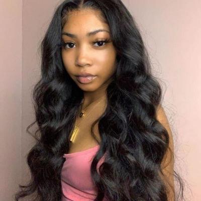 China Body Wave Seller Stock 13X4 Hd Lace Wigs Transparent Hair Lace Front Glueless Brazilian 100% Natural Virgin Hair Wigs for sale