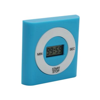 China Fashion Set Portable Magnetic Square MP4 Reminder Time Digital Kitchen Timer for sale