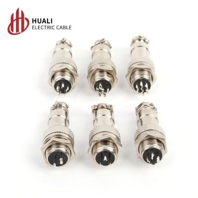 China Automotive Aviation Metal Electrical Socket 2 3 4 5 6 7 Pin Waterproof Hexagon Plug Socket Connector GX12 for sale