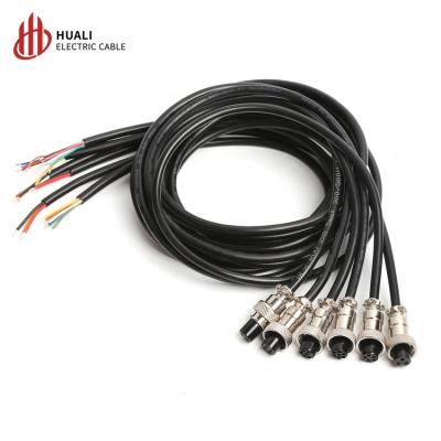 China Automotive Aviation Plug 2 GX12 Circular 3 4 5 Pin Female Plug Connector With Cable for sale