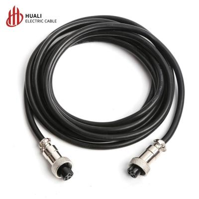 China Automotive Cable Connector 2pin 3pin 4pin Dual Aviation GX12 Female Socket With Cable Customized Length For Camera System for sale