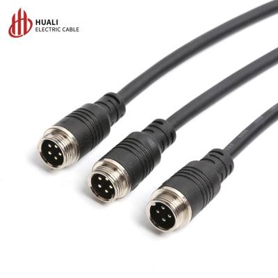 China Waterproof aviation automotive plug new products m12 connector GX12 injection molding male plug with cable for sale