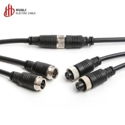 China GX12 Injection Mold Automotive Male To Aviation Female Plug Circular Connector With Cable for sale