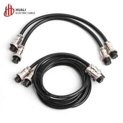 China M16 automotive connector 6pin 8pin plug M16 waterproof cable assemble dual connector female socket with cable for sale