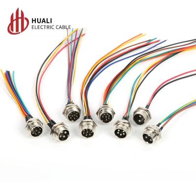 China 6 Pin Socket Adapter Connector M16 Hexagonal Automotive Male Plug With Cable for sale