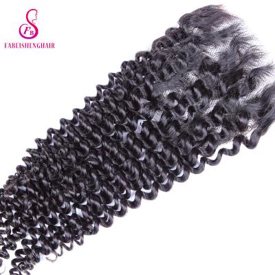 China Phone Loop HD Closure Deep Curly Double Drawn Hair With Cheap Closure Lace Closure for sale