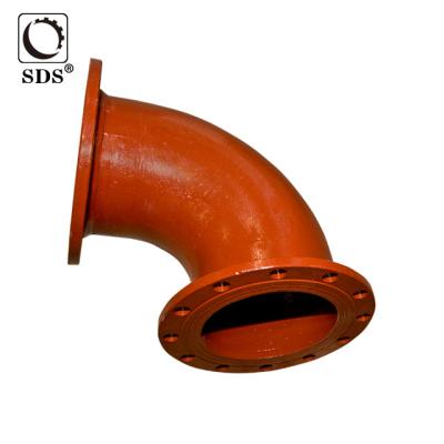 China Joining Pipe Lines 90 Degree Cast Iron Bend Pipe Flange Double Bend for sale