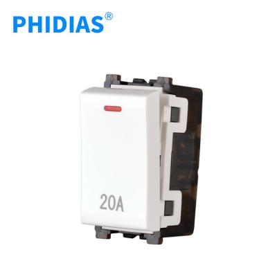 China High Quality Security PHIDIAS Vietnam 1 Strip 20A White Outdoor DP Wall Push Switch Button for sale