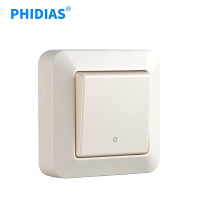 China Waterproof Durable 1 Strip 1 Way General Purpose Durable White Wall Switch for sale