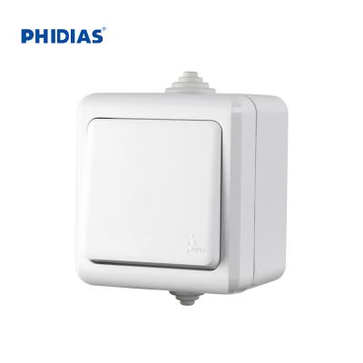 China Safety Eu Strip Switch IP54 Standard 16A 250V Home Use 16A 250V Waterproof White Color Kitchen Wall Switches 86*64*53mm for sale