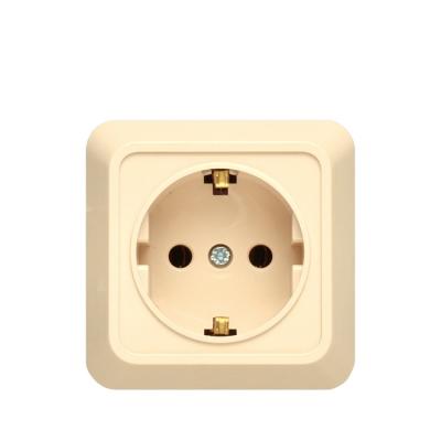 China home & Office Europe Wall Surface Switch Socket Germany Socket Lamp Switch Electrical Home for sale