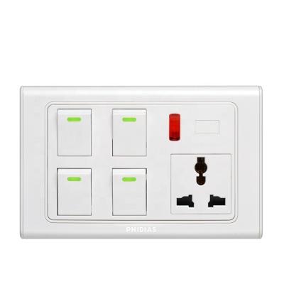 China home & Office Nepal Pakistan High Quality New Design White Electric Switch Wall Socket for sale