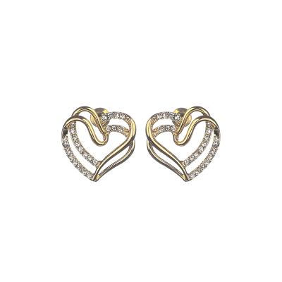 China Other Lovely Girl BJ017A0108 Hollow Out Abstract Line Heart Alloy Stud Earrings for sale