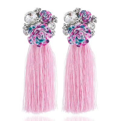 China Wholesale Fashion Casual/Sporty Tassel Long Earrings Can Mix Colors 89181 for sale