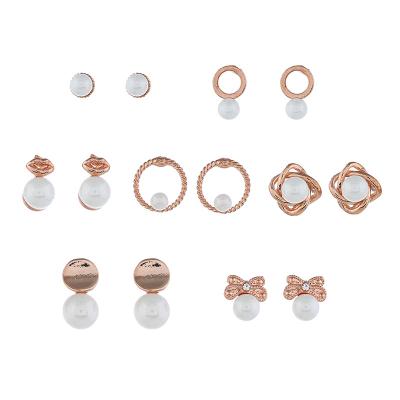 China WEH036 fashion CLASSIC earring set one week earring temperament combination set lip ring earrings for sale