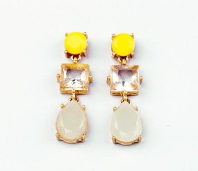 China ALLOY Stock Fashion Earrings MOQ 3pairs High Quality Rhinestone Earrings ED384 for sale