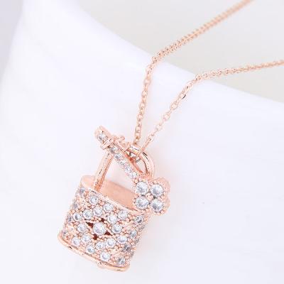 China CLASSIC Good Quality Steel Pendant Necklaces Shape To Cubic Zirconia Choker Necklaces WY16123512 Wholesale for sale