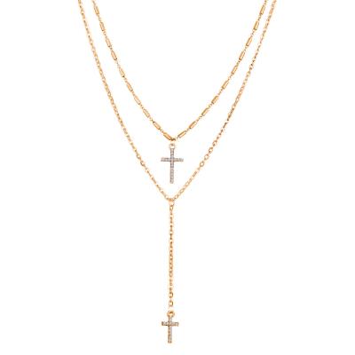 China Fashion cross necklace XLF94125 CLASSIC new personality multi-layer necklace for sale