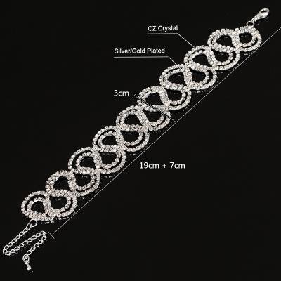 China Crystal Hot Sale Fashion Ladies Rhinestone Jewelry Bracelets Fit Every Way ZWB216 for sale