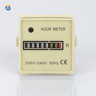 China Hm-2 AC240V Digital Timer Hour Meter Industrial Mechanical Hour Counter 48mm*48mm for sale