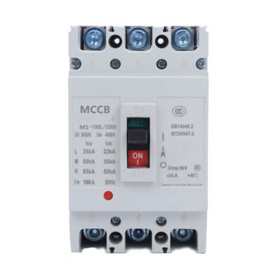 China Wholesale ABS Plastic Factory 3P 63A 80A 100A 125A 160A 180A 200A 225A 250A 400A 630A 800A 1250A 1600A PC AC Molded Case Circuit Breaker MCCB for sale