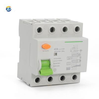 China Low Voltage Residual Manufacturer B 63 Amp Rccb 4 Pole Current Earth Leakage Circuit Breaker Circuit Breaking for sale