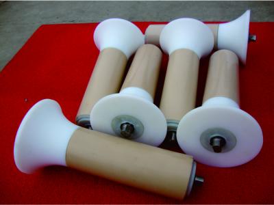 China UHMW-PE Cover Self Aligning Roller For Belt Conveyor Abrasion Resistant Side Guide Rollers for sale