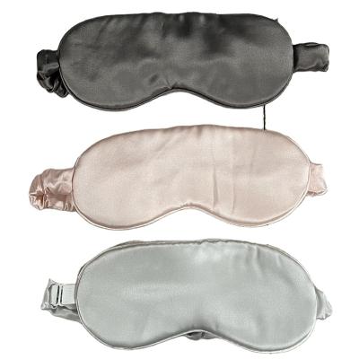 China Home Hotel 19mm Mulberry 100 Silk Sleep Displacement Visor With 100%Silk Adjustable Strap Cover Blindfold for sale