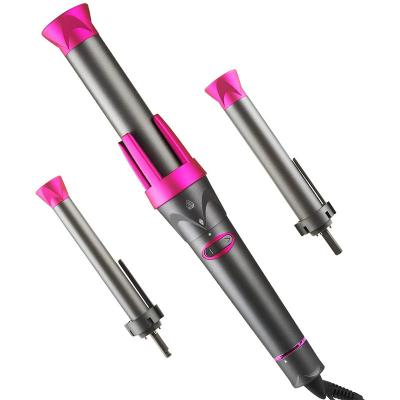 China Ceramic Drop Shipping 3 In 1 Barrel Ceramic Wand Interchangeable Head Automatic Curling Iron Salon Hair Curler Styling for sale