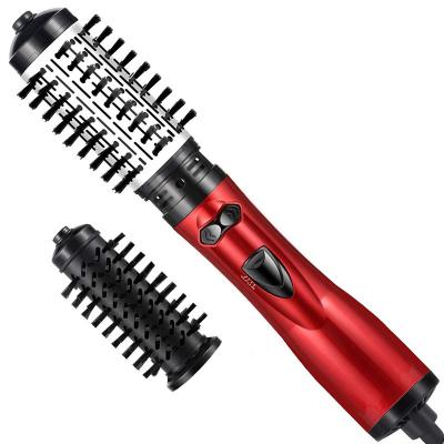 China Hotel RTS 2 IN 1 Professional Electric Hot Hair Dryer Auto Rotating Interchangeable Comb Airbrush Styler for Home Use for sale