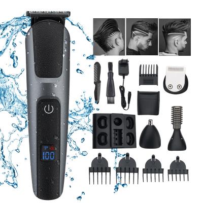 China Household Drop Shipping All In One Cordless Beard Trimmer Men Beard Trimmer Washable Hair Cutting Trimmer Grooming Kit Factory for sale