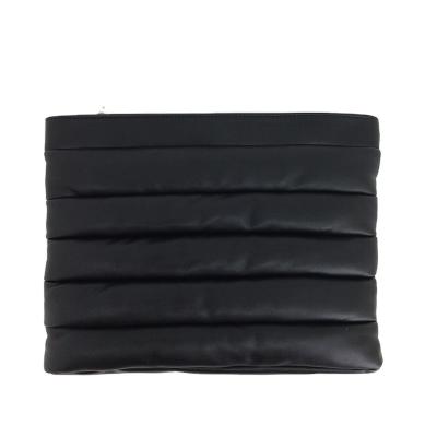 China Fashion Large Capacity Casual Solid Color Women Leather Envelope Puffy Panel Clutch Bag for sale