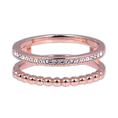 China Classic Fashion Rose Gold Bead Ring Fashionable Concise Style Women's Jewelry for sale