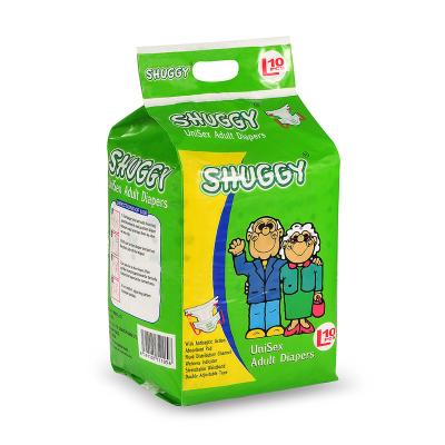 China SHUGGY Embroidered Disposable Adult Pull Up Diaper With Super Absorption Adult Incontinent Use for sale