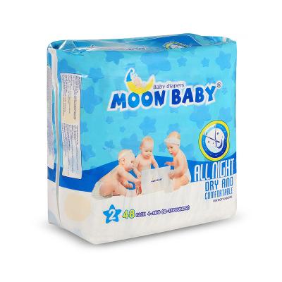 China Quality Manufacturer Wholesale Original Affordable Printed Baby Diapers Moon Dry Baby Diapers For Sale for sale