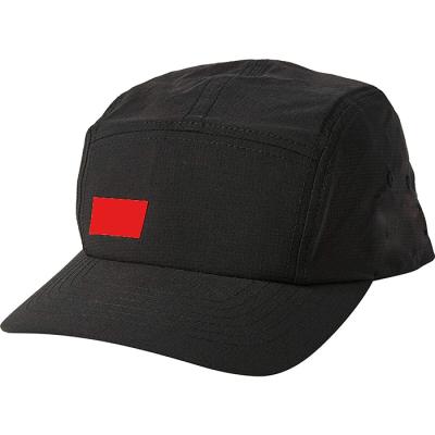 China COMMON Wholesale Custom Bill Hat 5 Panel Polyester 5 Panel Hat Unstructured Flat Cap With Nylon Strap for sale