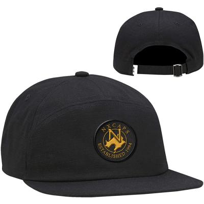 China Wholesale JOINT Cotton 5 Panel Hat Bill Hat 5 Panel Unstructured Flat Cap Custom Logo for sale