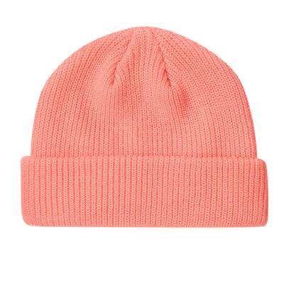 China Custom Beanie Hats Plain Color Beanie Beanie Hats Autumn Winter Hats Rib Knit Logo for sale