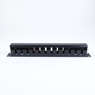 China Custom Horizontal Cable Organizer High Quality Durable Black Cable Management From China for sale